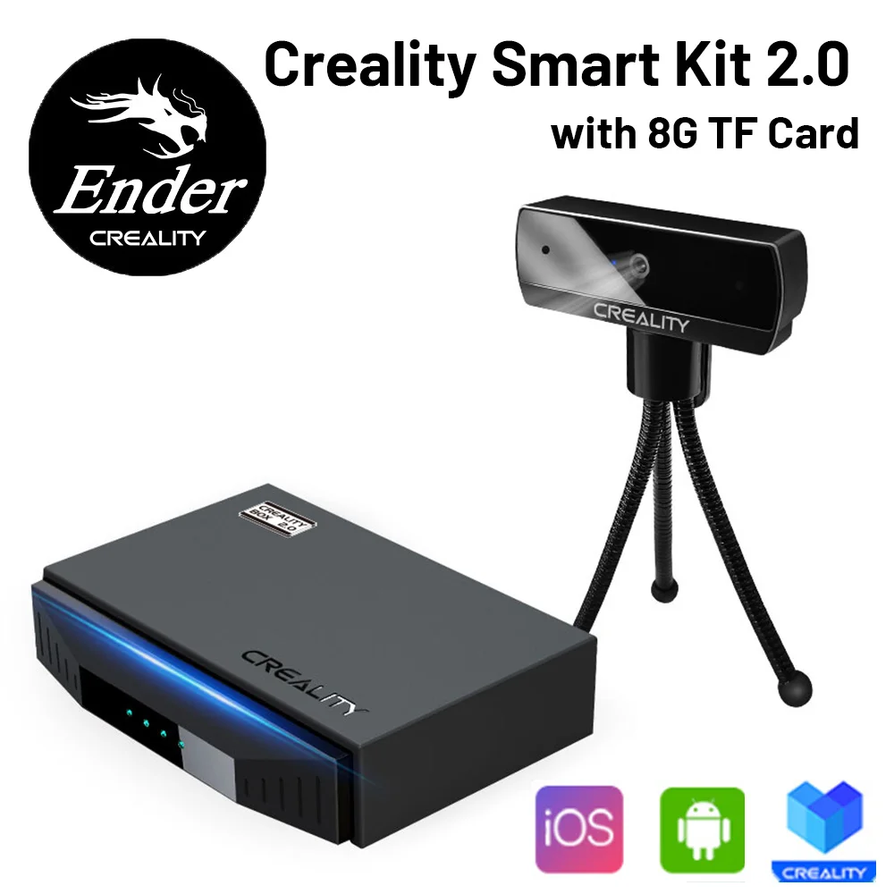

Creality Smart Kit 2.0 with 8G TF Card CRCC-S7 HD 1080P Web Camera Remote Control For Ender-3 Series/CR-10Smart 3D Printer Part