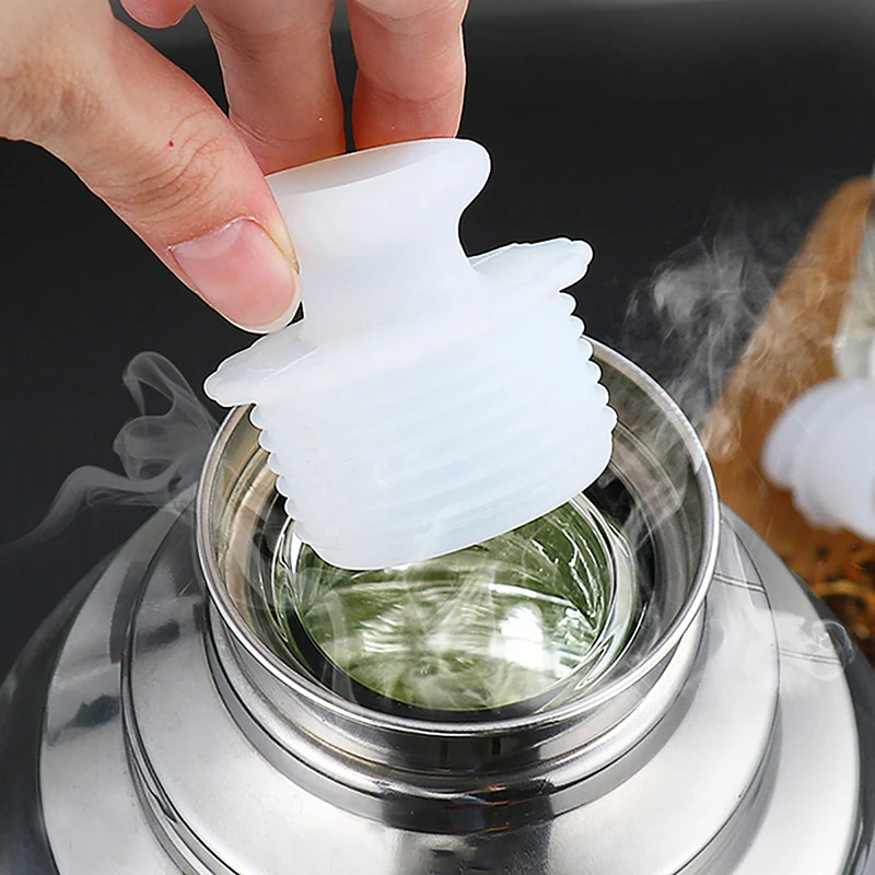 

Home Insulation Boiling Water Hot Water Bottle Stopper Thermos Cork Seal Silicone White Bottle Cap New