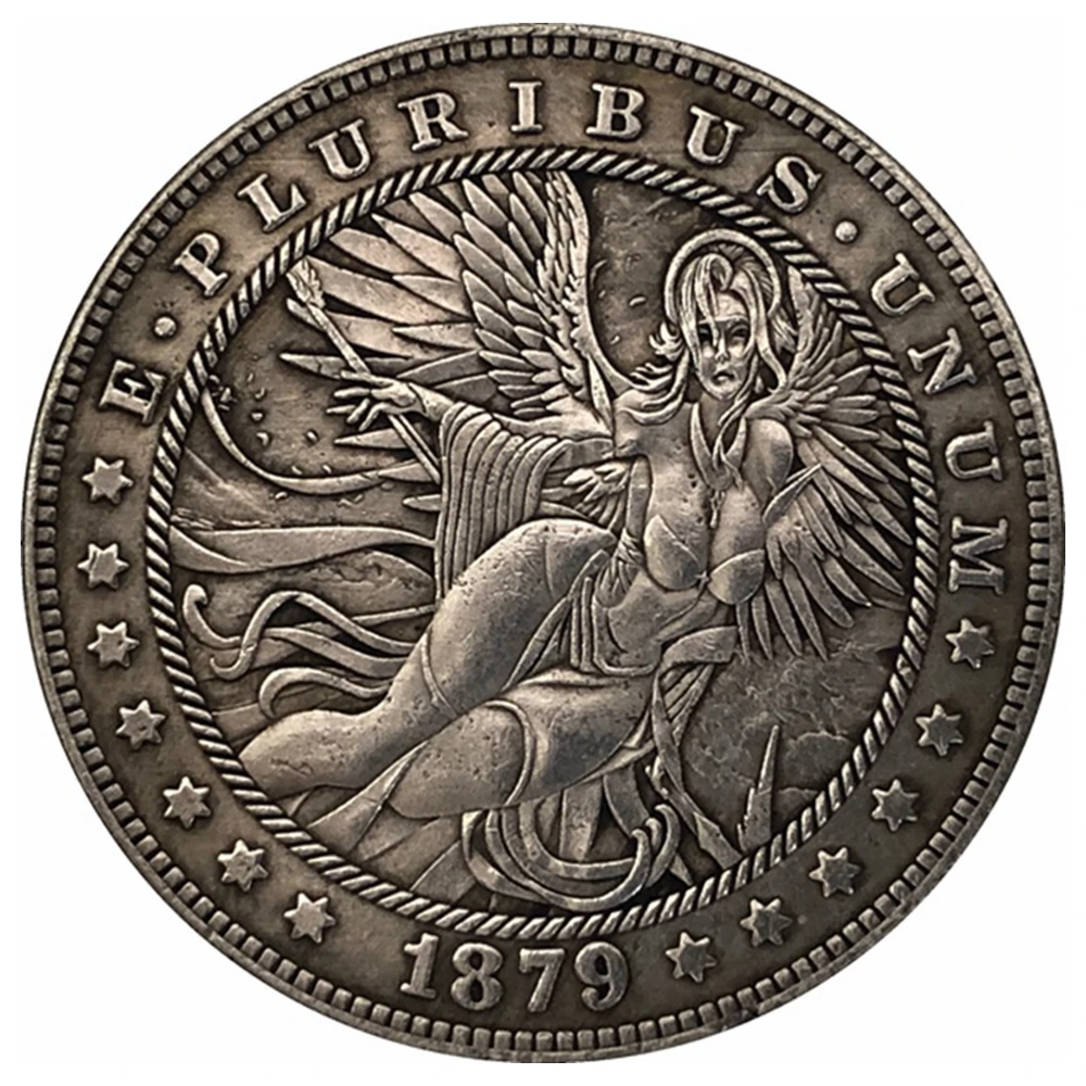 

Hobo Nickel 1879-CC, США, монета за доллар Моргана, копия модели 95