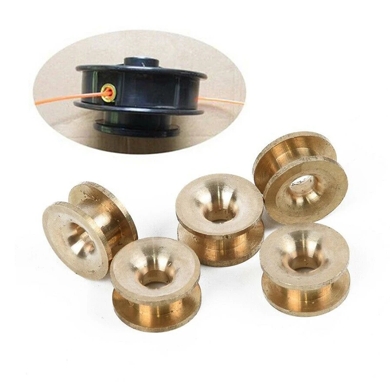

Brand New And High Quality Accessories Trimmer Head Eyelets Sleeve 5pcs Universal Brush Cutter Grass Gold Set Replacement
