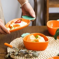 creative lovely fruit plate ceramic carrot bowl household salad bowl hotel plate cereal tableware