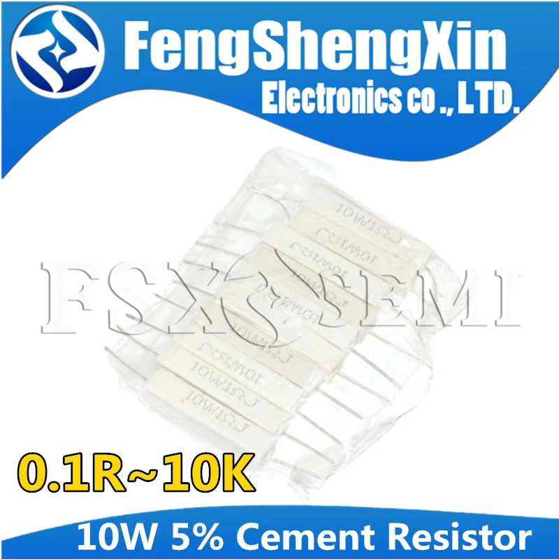 

Цементный резистор 10 Вт 5%, сопротивление мощности 0,1r ~ 10K 0,1r 0,5r 10R 50R 0,22 0,33 0,5 1 2 5 8 10 15 20 25 30 100 1K 2K 3K Ом, 10 шт.