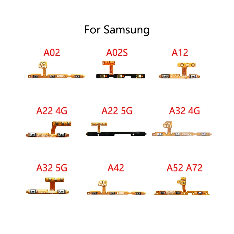 Кнопка питания переключатель громкости кнопка отключения звука вкл/выкл гибкий кабель для Samsung A02 A02S A12 A125F A22 4G 5G A225F A32 A325F A42 A52 A72