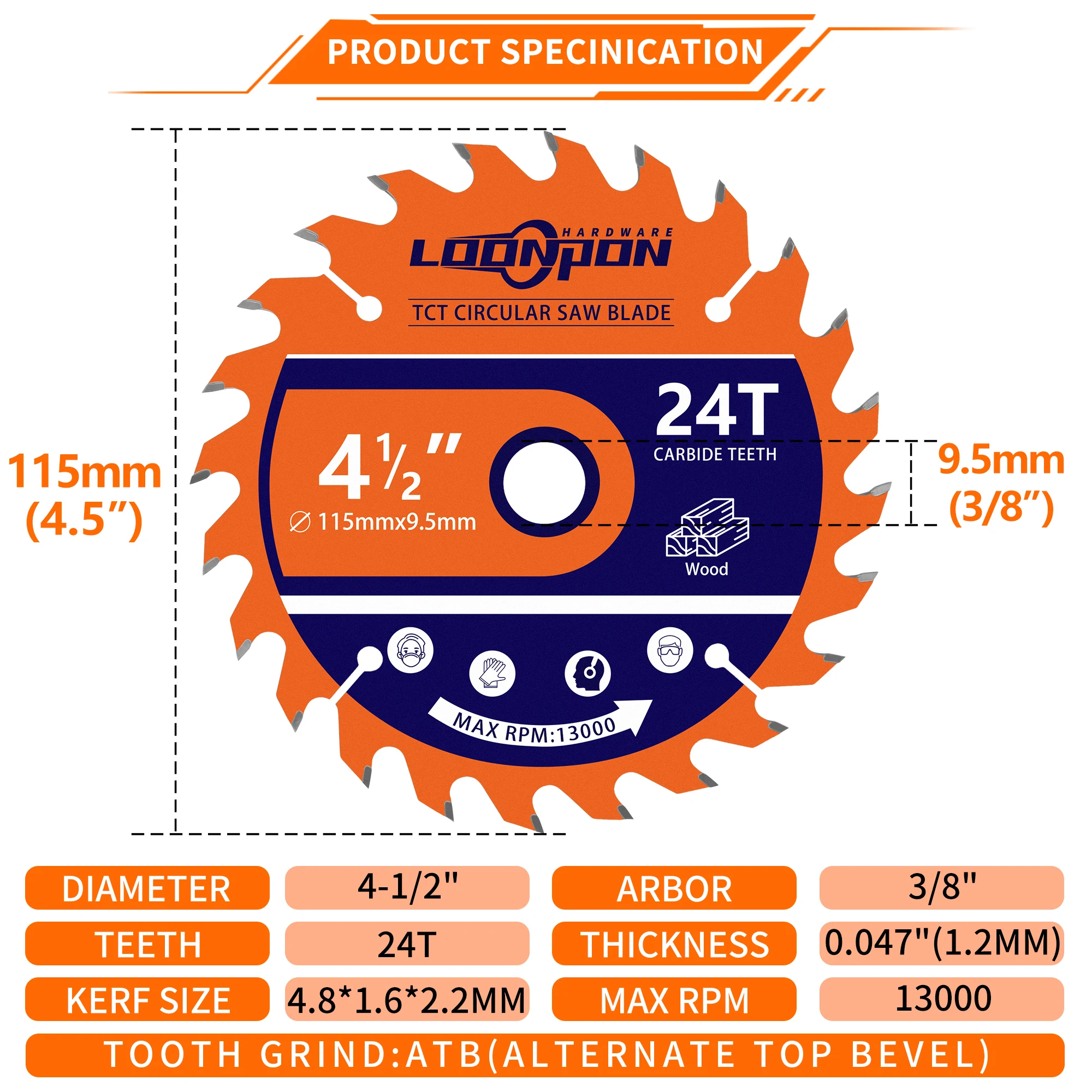

Loonpon Циркулярные диски из карбида 115 140 165 184 254 мм