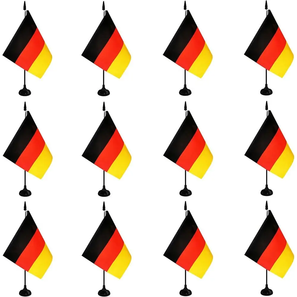 Горячий с черным твердым столбом и подставкой. Настольный флаг. Мини-стол.