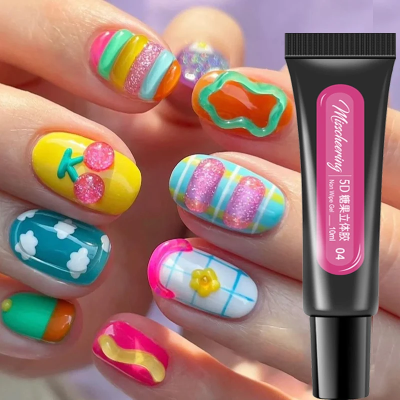 

Nail Decoration Phototherapy Glue Korean-style Elastic 5D Solid Gel Candy Colors Translucent 10 Color DIY Gel Nail Art Supplies