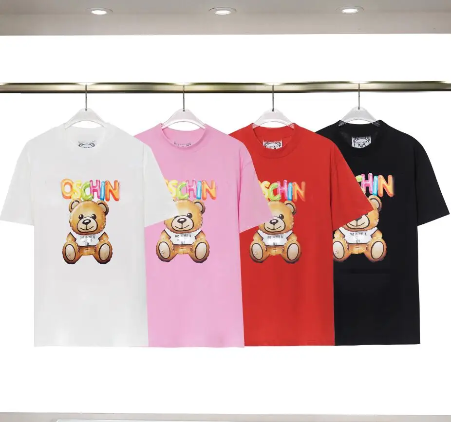 

Fashion Trend MOS New Women's T-shirt Cute Bear Printed Female Loose T-Shirt Casual Harajuku Crew Neck Ladies Tshirt