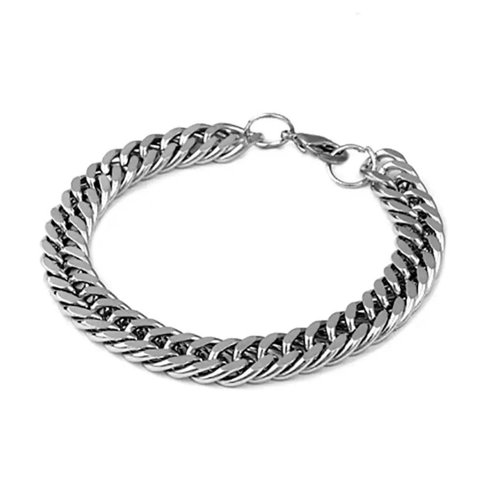 

Punk Stainless Steel Jewelry Fashion Bracelet Bangle Heavy Rock Titanium Men