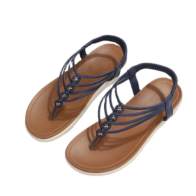Slip-On Sandals Women Comfortable Rope Sandals Shoes Casual with Traditional Creativity Fashion Flats Women Summer Beach Shoes
