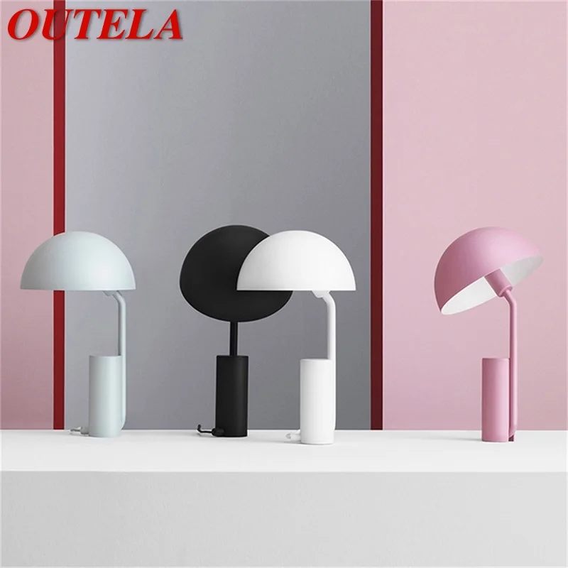 

OUTELA Nordic Vintage Table Lamp Modern Creative Design LED Bedside Bedroom Desk Light Girl Simple for Home Decorative