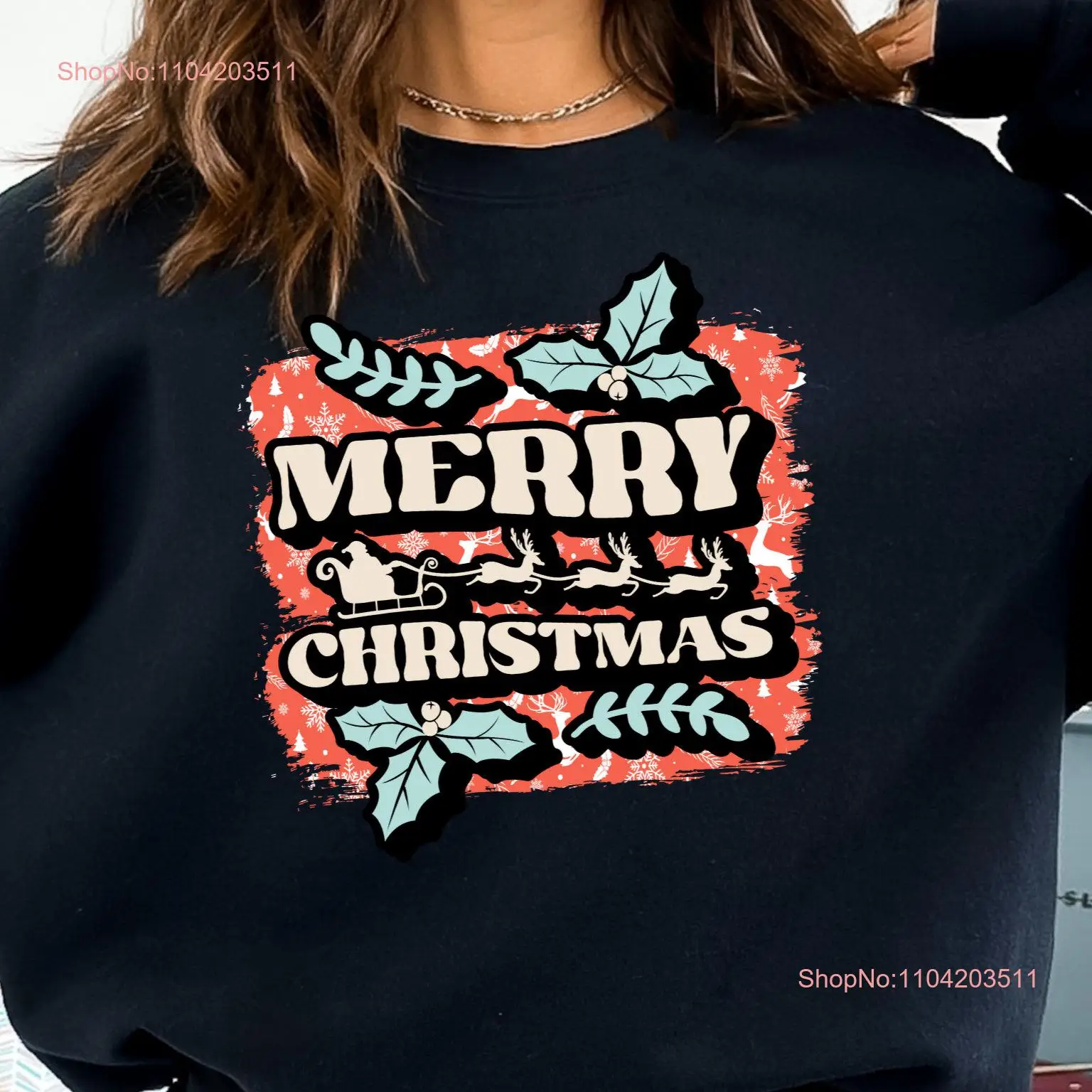 Рождество 2023 футболка Merry SweaT для мамы Санта-Клауса рождественский семейный