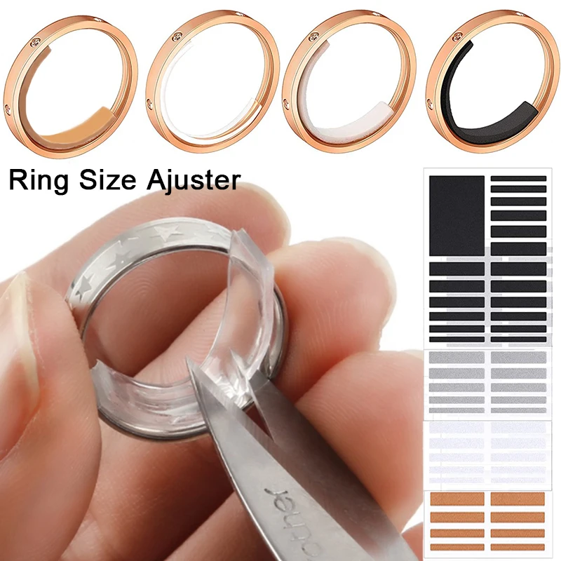 Ring Size Adjuster Silicone Invisible Sticker for Loose Rings Transparent White Finger Ring Size Resizer Reducer Jewelry Tools