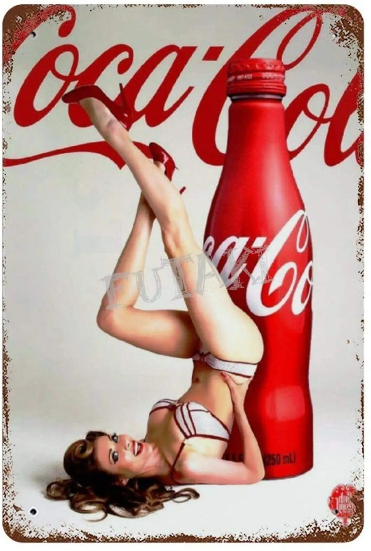 

Coca Cola Sexy Stockings 3 Vintage Tin Sign Art Iron Painting Rusty Poster Decoration Aluminum plaque