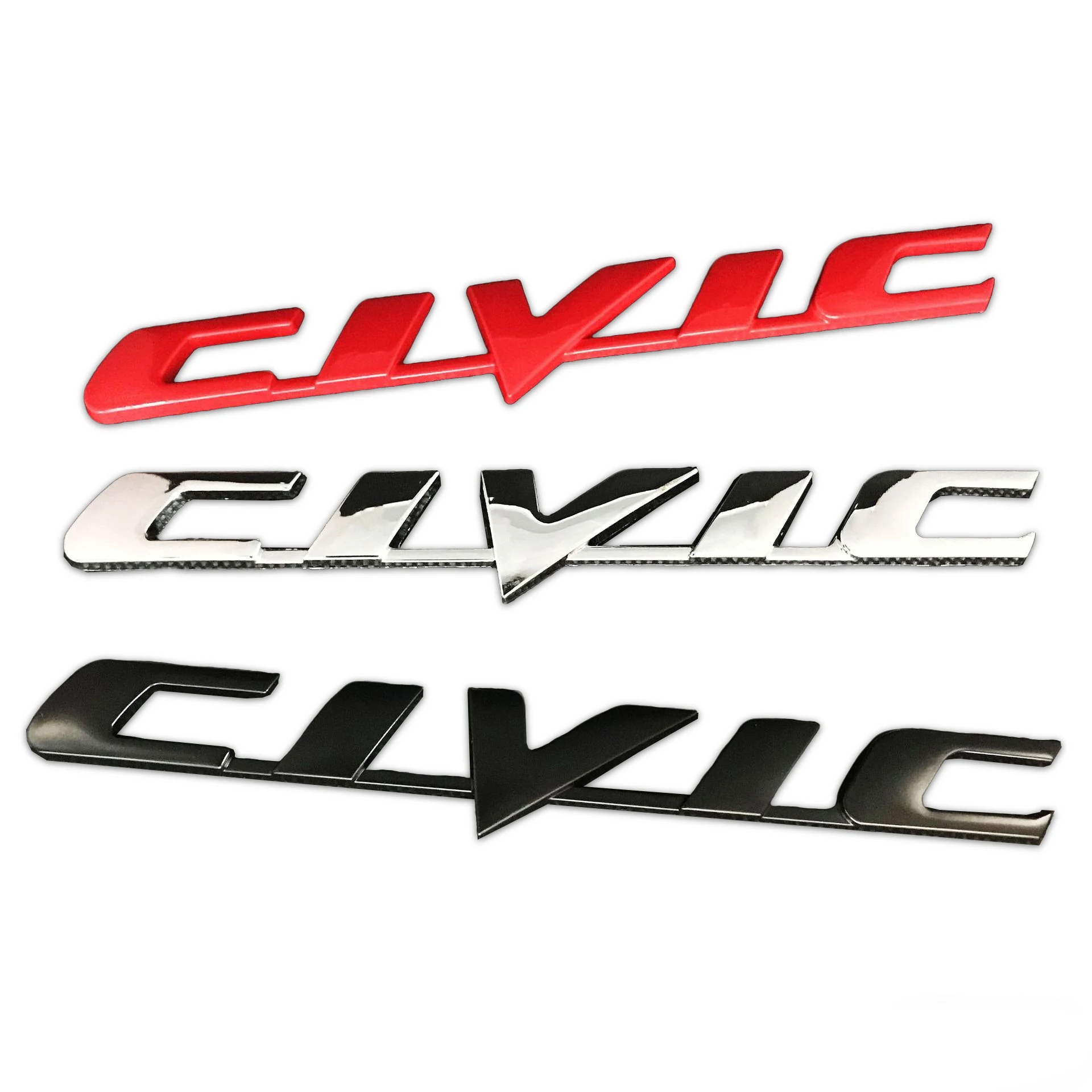 Фото 3D металлическая эмблема-наклейка Ivtec для стайлинга автомобиля, логотип Honda Civic, наклейки на заднюю часть багажника, автомобильные аксессуары №1