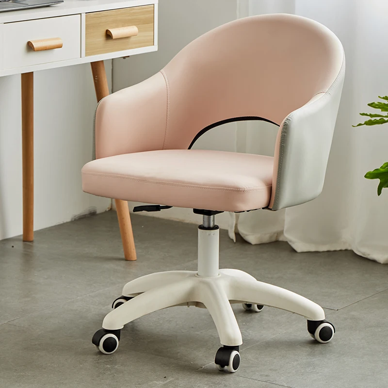 Компьютерное кресло Простое розовое удобное эргономичное для компьютера
