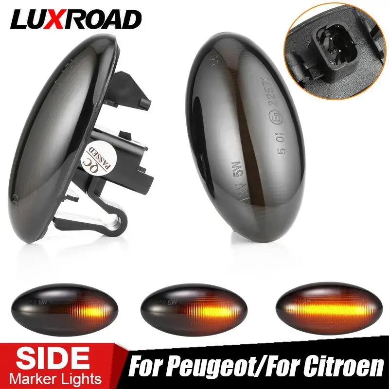 

Dynamic LED Side Marker Light For Peugeot 206 307 407 207 607/Citroen C3 C5 Turn Signal Light Warning Lamp Sequential Blink Lamp