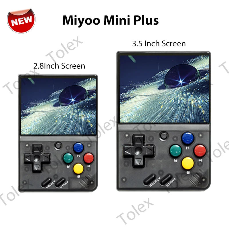 Miyoo Mini Plus New Purple Color 3.5Inch IPS Screen Retro Handheld Game Consoles 3000mAh WiFi 12000Games Portable Video Players