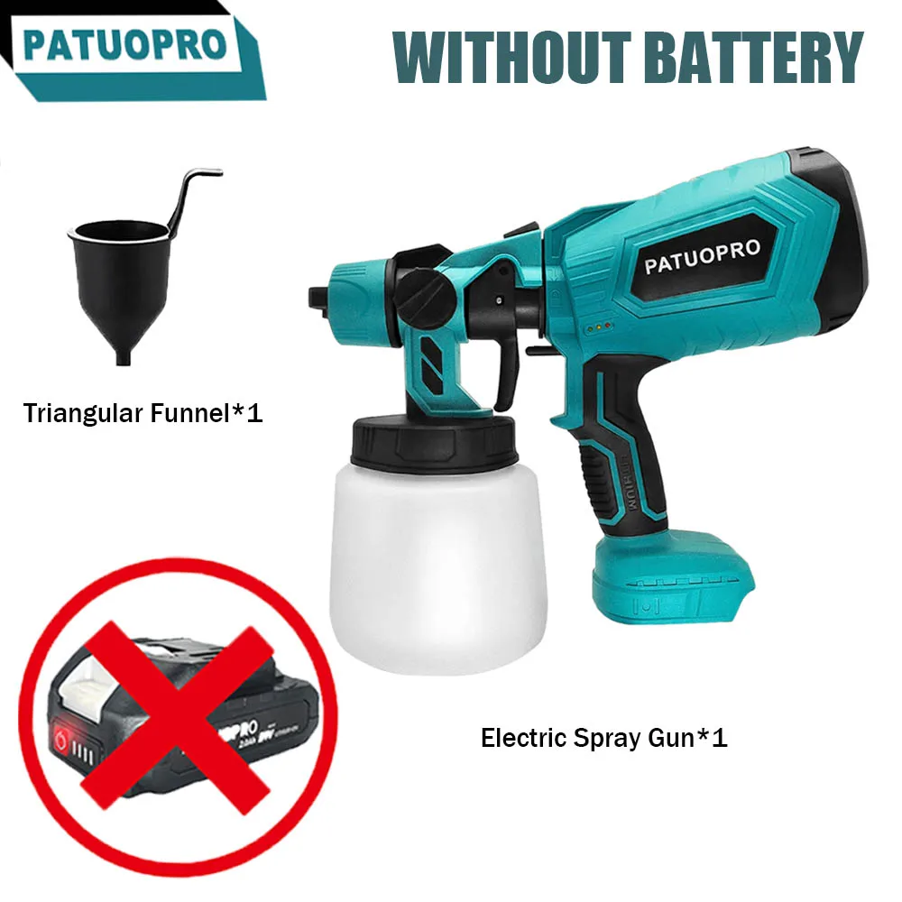

PATUOPRO Беспроводной электропистолет-распылитель 1000 мл для Makita 18 В