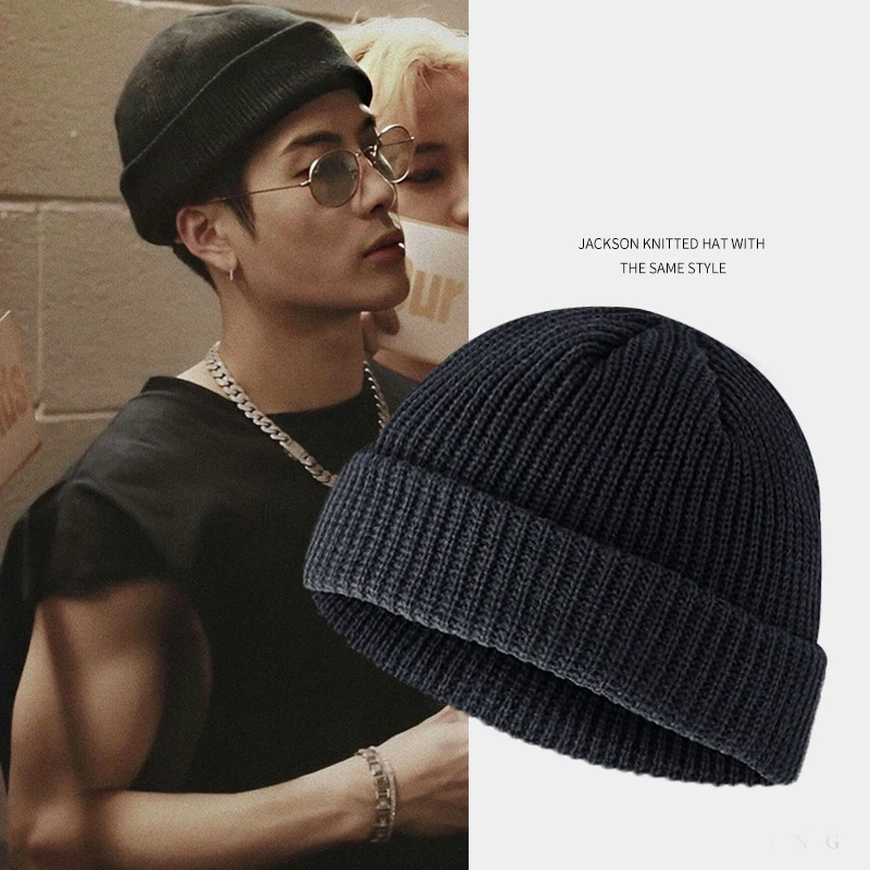 

Шапка Вязаная однотонная без козырьков, для мужчин и женщин