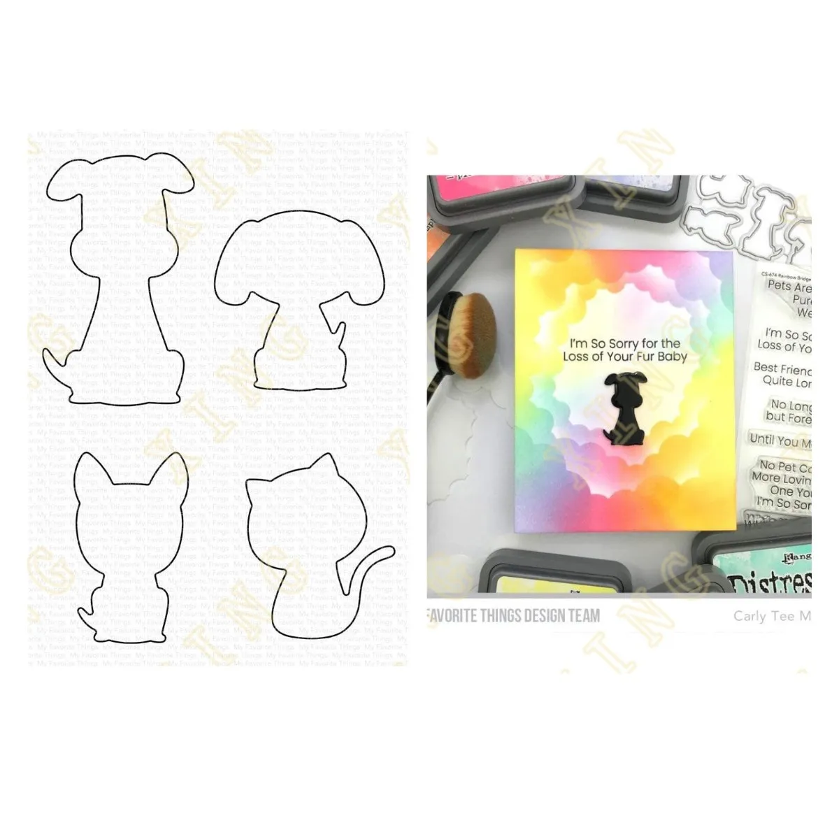 

Pet Silhouettes Metal Cutting Dies Scrapbook Diary Decoration Stencil Embossing Template Diy Greeting Card Handmade 2022 New