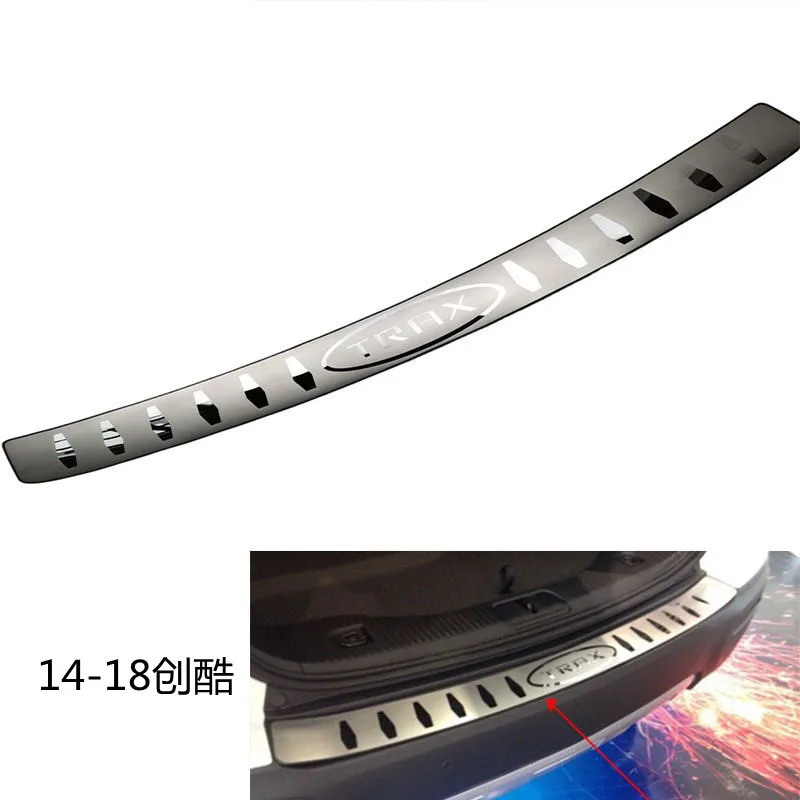 

Car styling for Chevrolet Trax 2014 to 2018 Scuff Plate/Door Sill Rear Bumper Protector Sill Trunk Tread Plate Trim