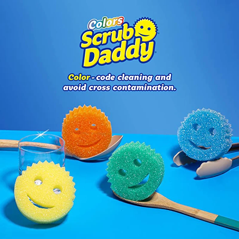

Creativity Smiley Magic Dishwashing Sponge Household Kitchenware Bathroom Cleaning Tools Scouring Powerful Scouring Pad