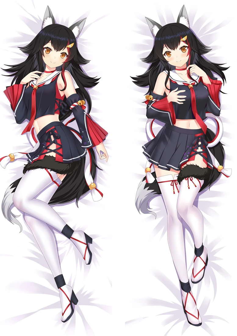 

Vtuber Ookami Mio Dakimakura body Pillowcase Cushion Case Cover