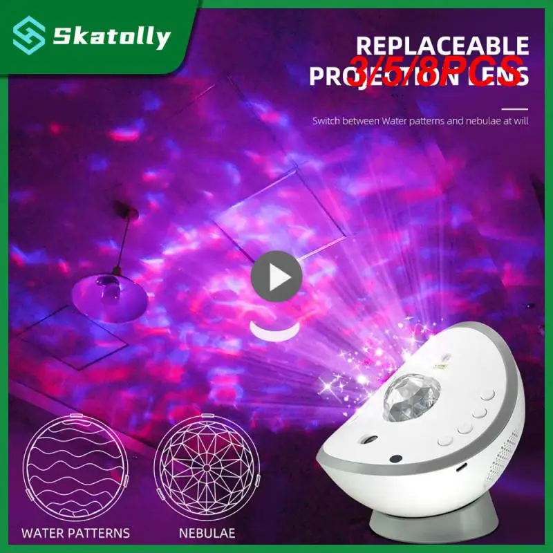 

3/5/8PCS Rotatable Usb Charging Music Night Light Usb Charging bluetooth-compatible Music Night Light Two Lampshades