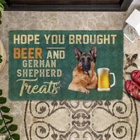 hope you brought beer and german shepherd treats doormat 3d printed non slip door floor mats decor porch doormat love dogs gift