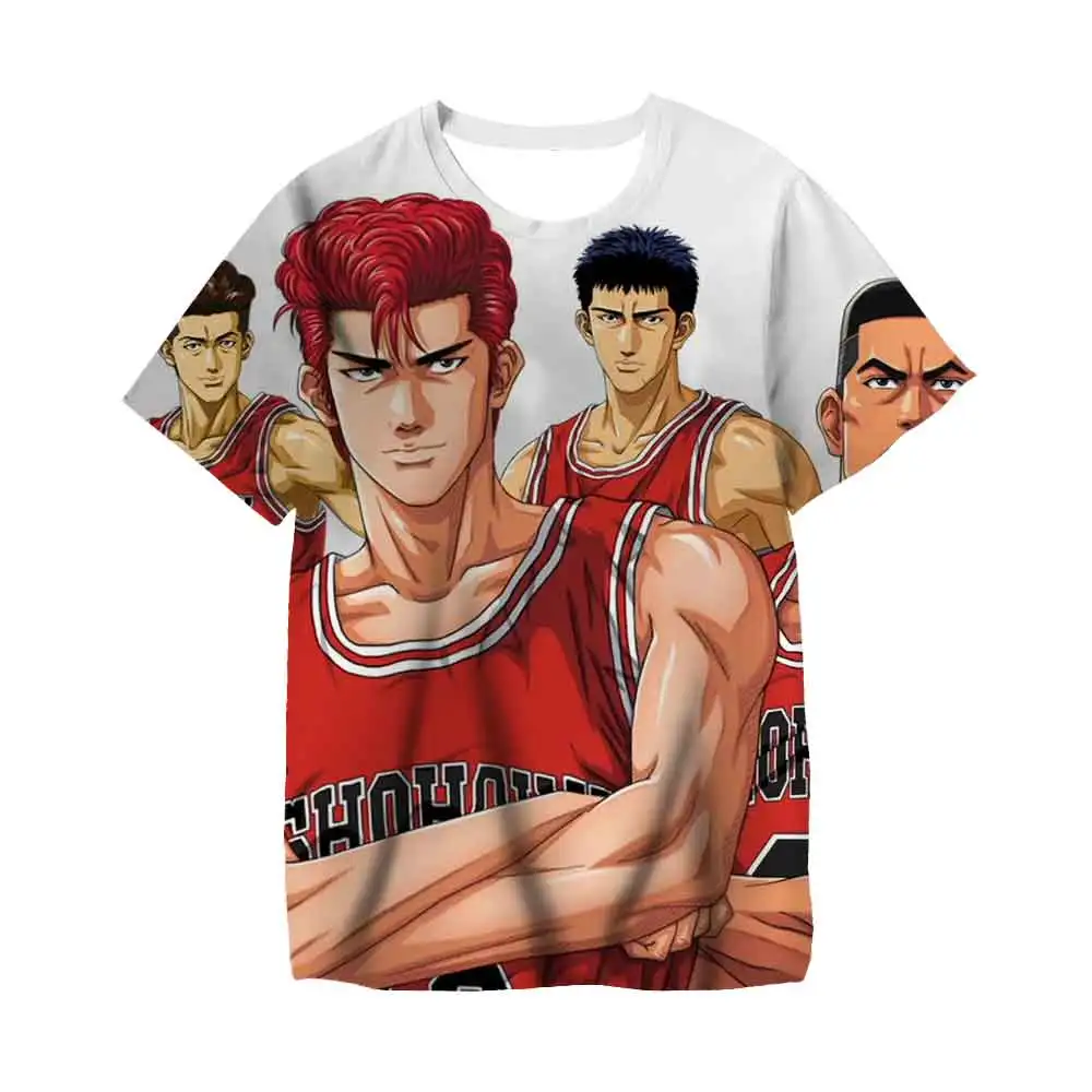 

Boy Girl 2022 New Summer Hot Anime Slam Dunk Printed 3D T-shirt Fashion Casual Streetwear T Shirts Cool Short Sleeve Tops Tee