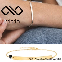 bipin womens ultra thin stainless steel bracelet 316l gold 14k luxury jewelry for dear ones