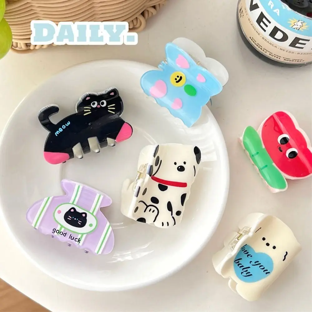 Персонализированный зажим для волос в виде цветов животных акулы мультяшной