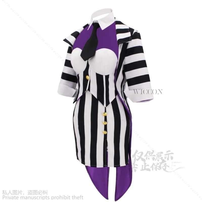 Костюм для косплея Beeetle Michael Keaton черно-белая полосатая форма женский свадебный