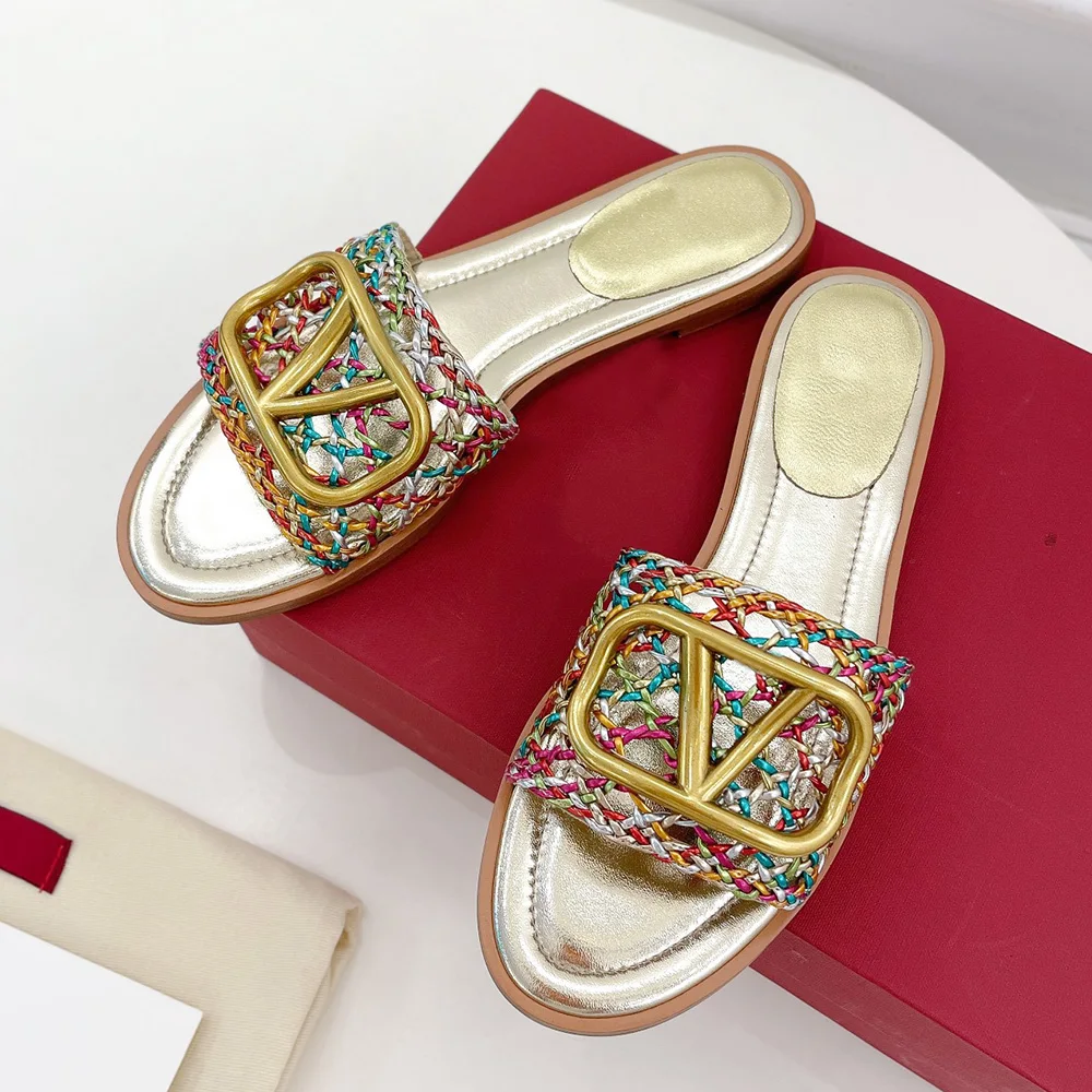 

Женские босоножки на плоской подошве, элегантные сандалии с круглым носком, праздничная Повседневная летняя вечерние, размеры 39-35, новинка ...