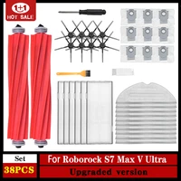 38pcs roborock s7 maxv ultra dust bag hepa filter accessories s7 maxv plus xiaomi g10s main side brush mop robot vacuum parts