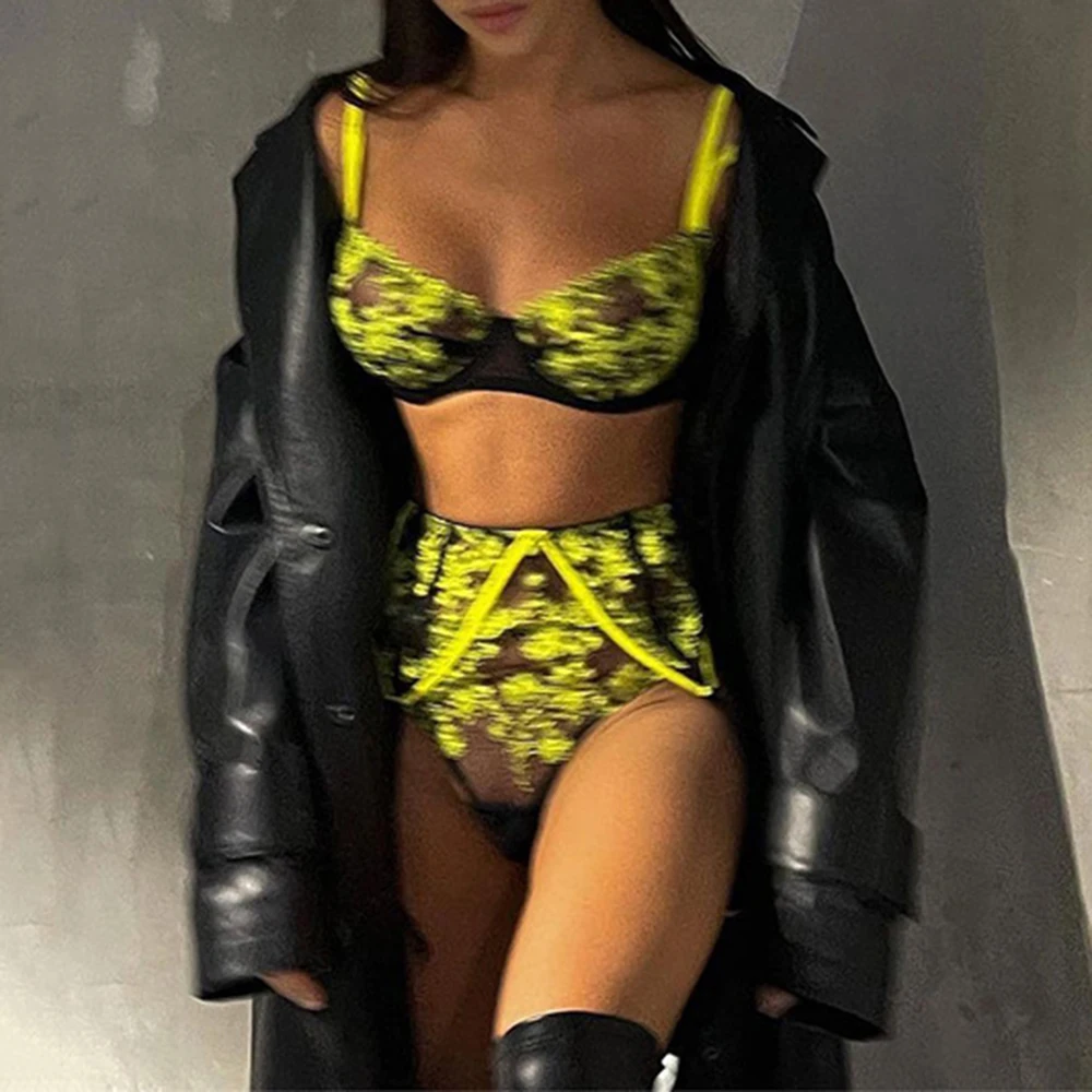 

Женское кружевное нижнее белье, комплект нижнего белья, женское сексуальное нижнее белье в стиле пэчворк, сетчатый бюстгальтер и трусики, п...