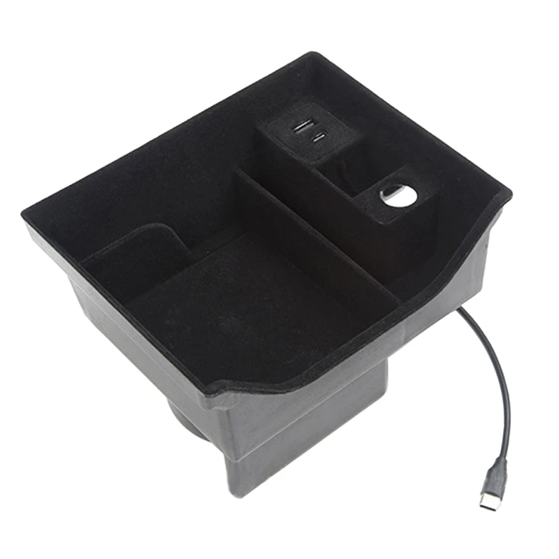 Для Tesla Model 3 Y 2021 коробка для хранения с центральным подлокотником USB-портом