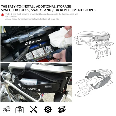Для BMW R 1250 GS 1200 R1250GS R1200GS LC F750GS F850GS аксессуары багажник под сумкой дорожный инструмент для хранения водонепроницаемые сумки