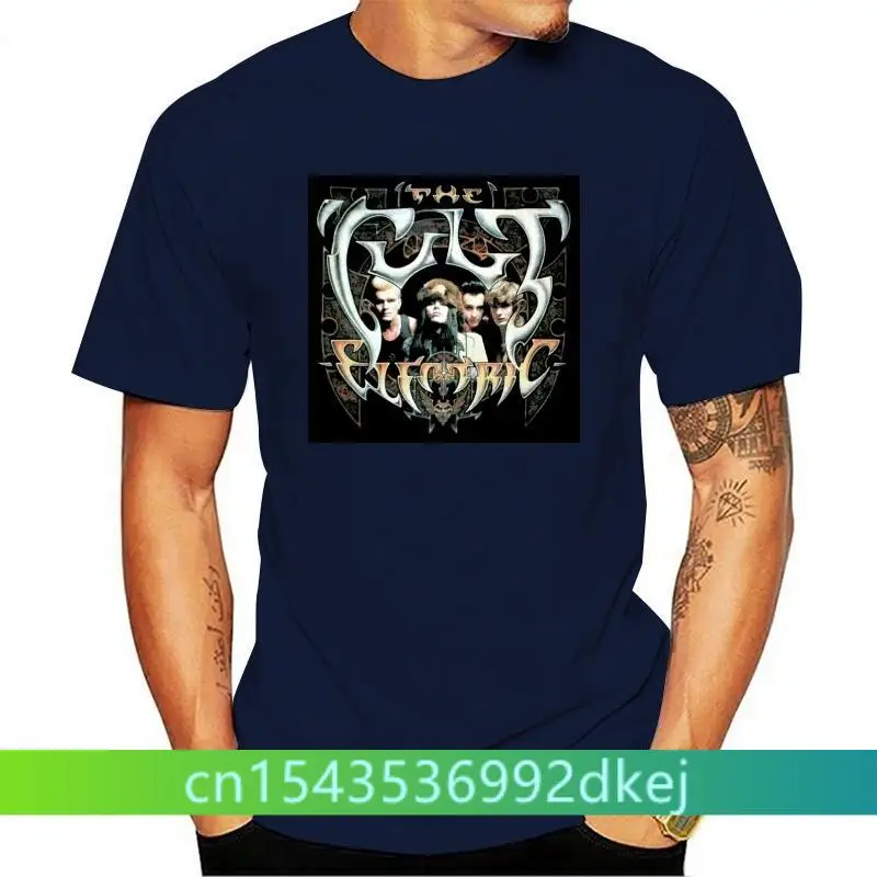 

Черная Мужская футболка The culture Electric, Hard Goth Rock Band U2 Inxs R.E.M. S-Xxl