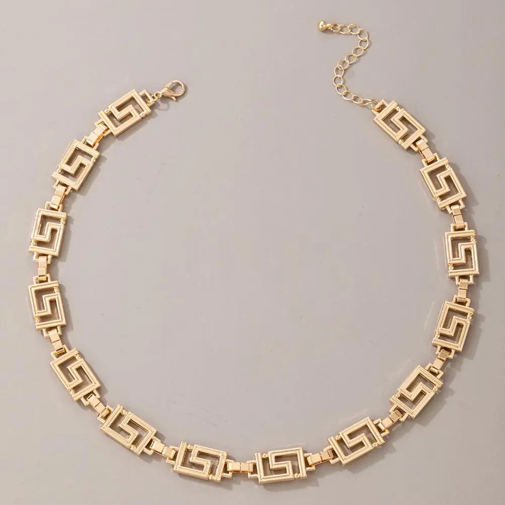

Unique Choker Necklace Geometric Lightweight Labyrinth Choker Necklace Collarbone Chain Clavicle Chain Clavicle Necklace