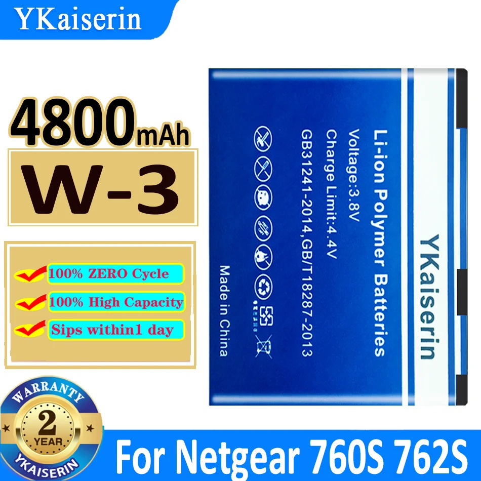 Аккумуляторная батарея ykaisсеребрин на 4800 мАч для Netgear Sierra 760S, 762S, 763S, 785S, Новая батарея + трек-код