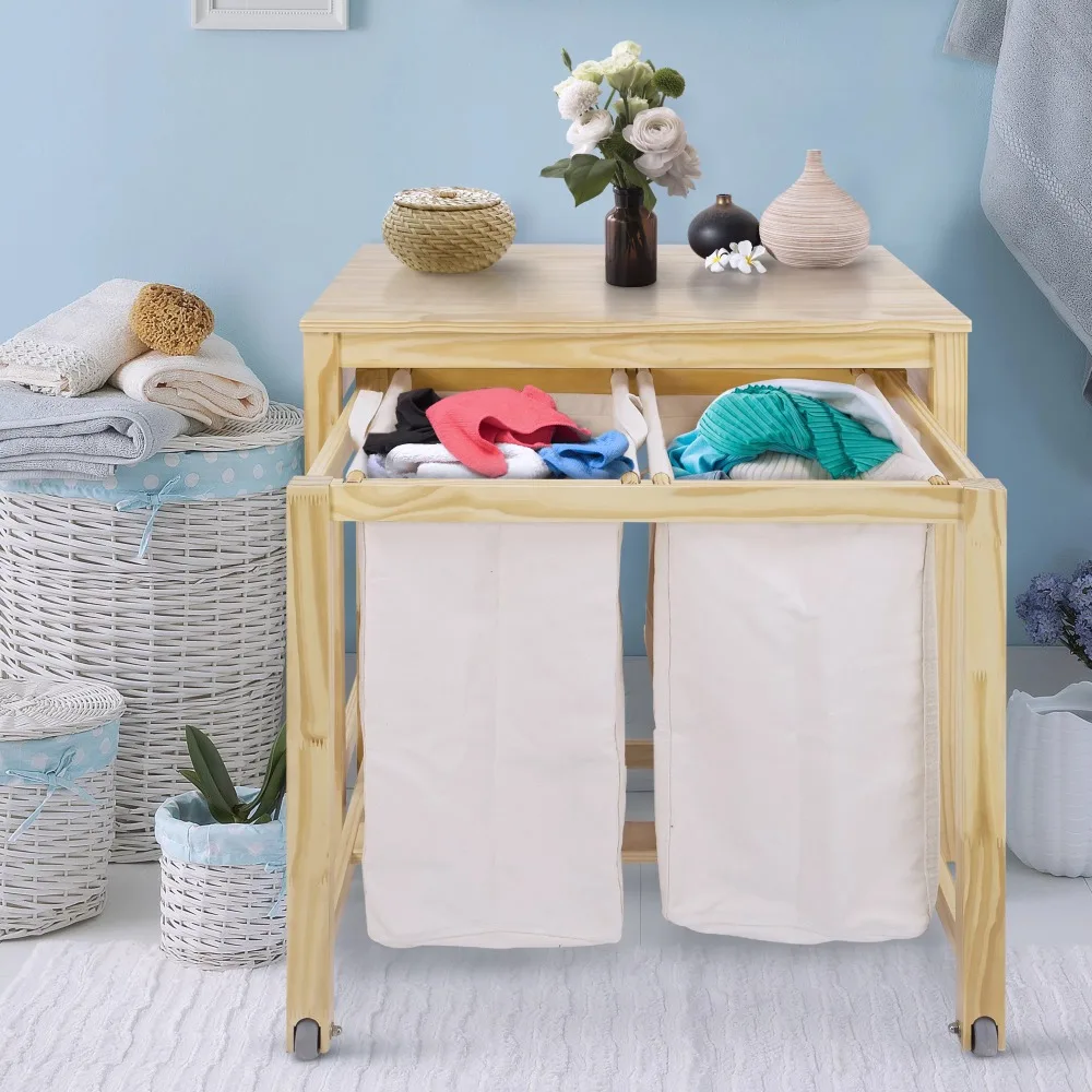 

Prep Laundry Hamper, Off-White Clothes Basket Washing Bag