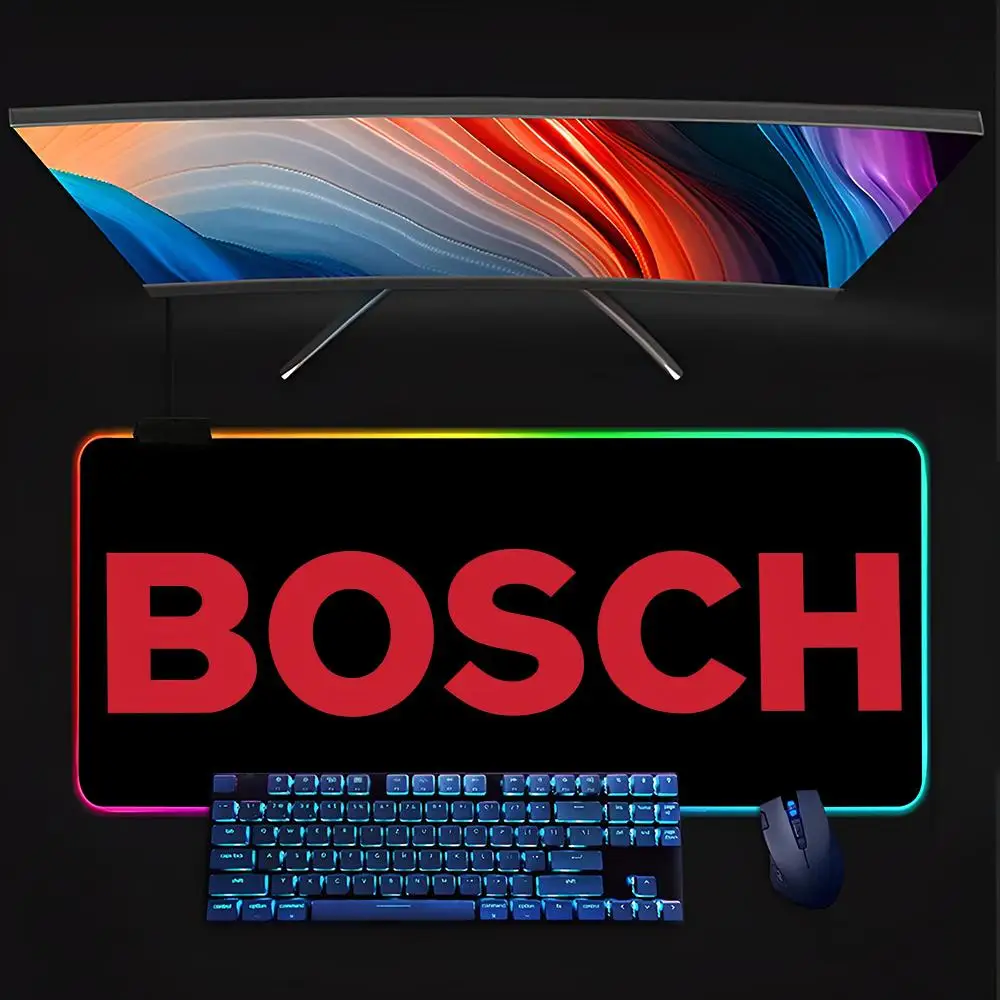 Коврик для мыши bosch RGB геймерская клавиатура ПК светодиодный светящийся
