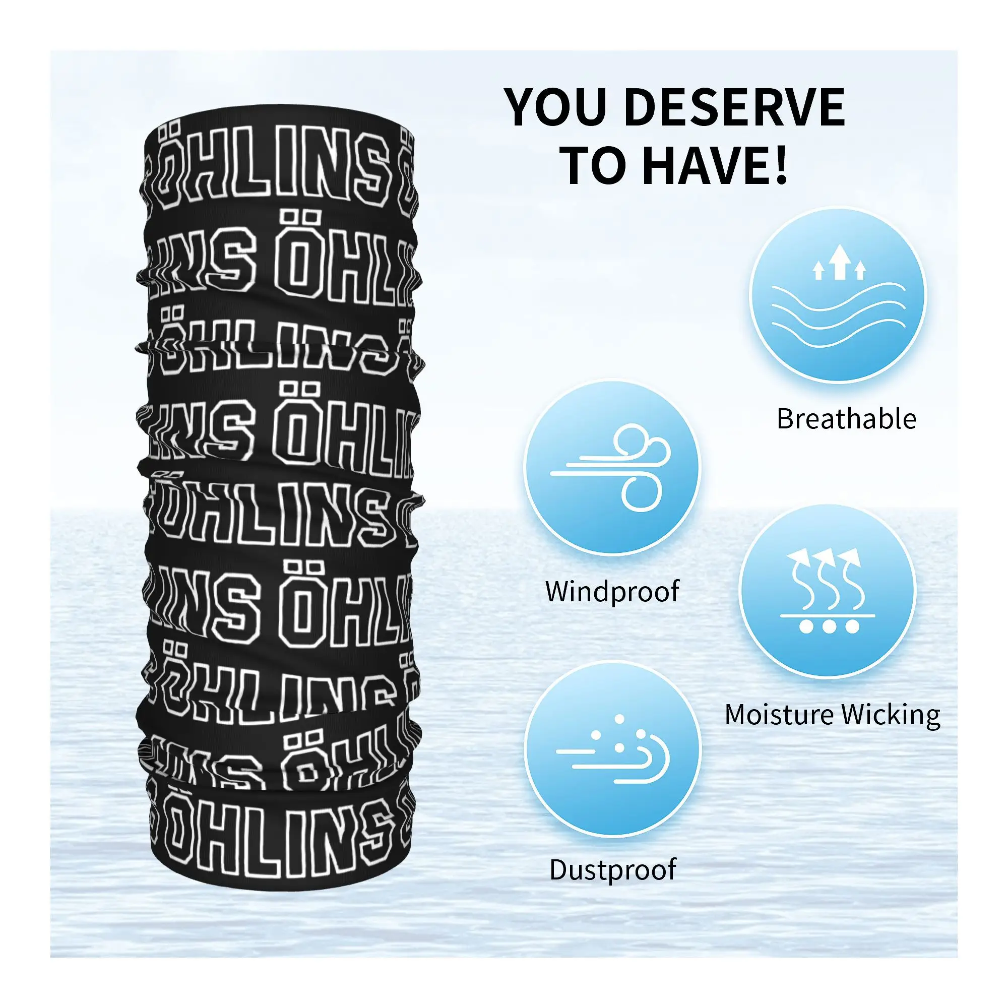 Пользовательские мотоциклетные спортивные гонки с логотипом O-Ohlins бандана гетры