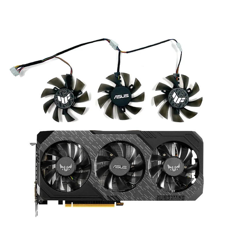 

ASUS TUF3-GTX 1660 GPU Fan 75MM FD8015U12D 7pin for ASUS GTX 1660Ti 1660super RX 5700 XT TUF X3 OC Ball