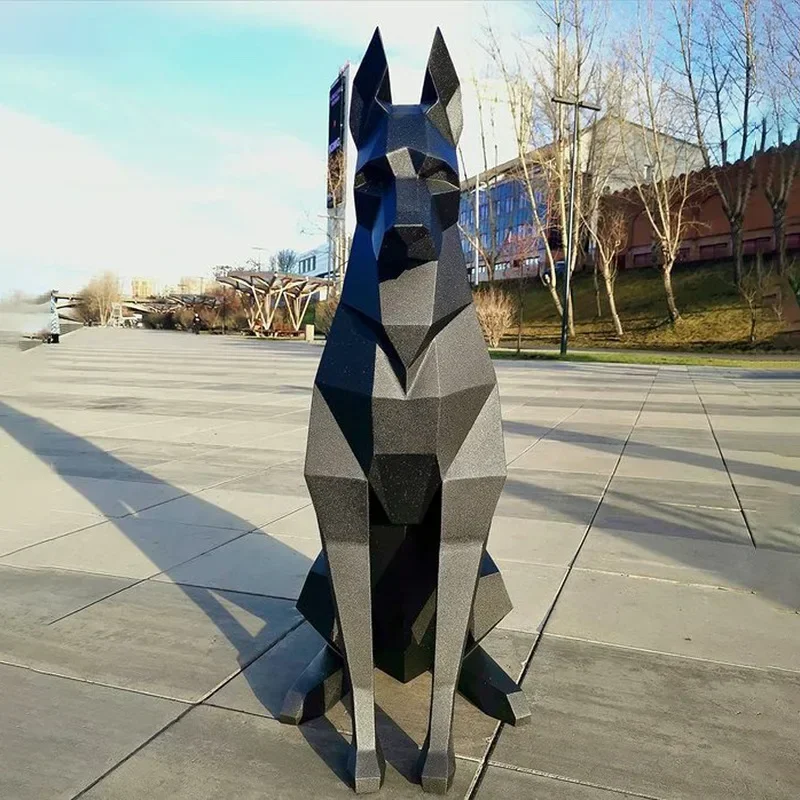 

Черная фотография 100 см, 3D животное, скульптура Doberman Papercraft для спальни, гостиной, ручная работа, сделай сам, Геометрическая фотография