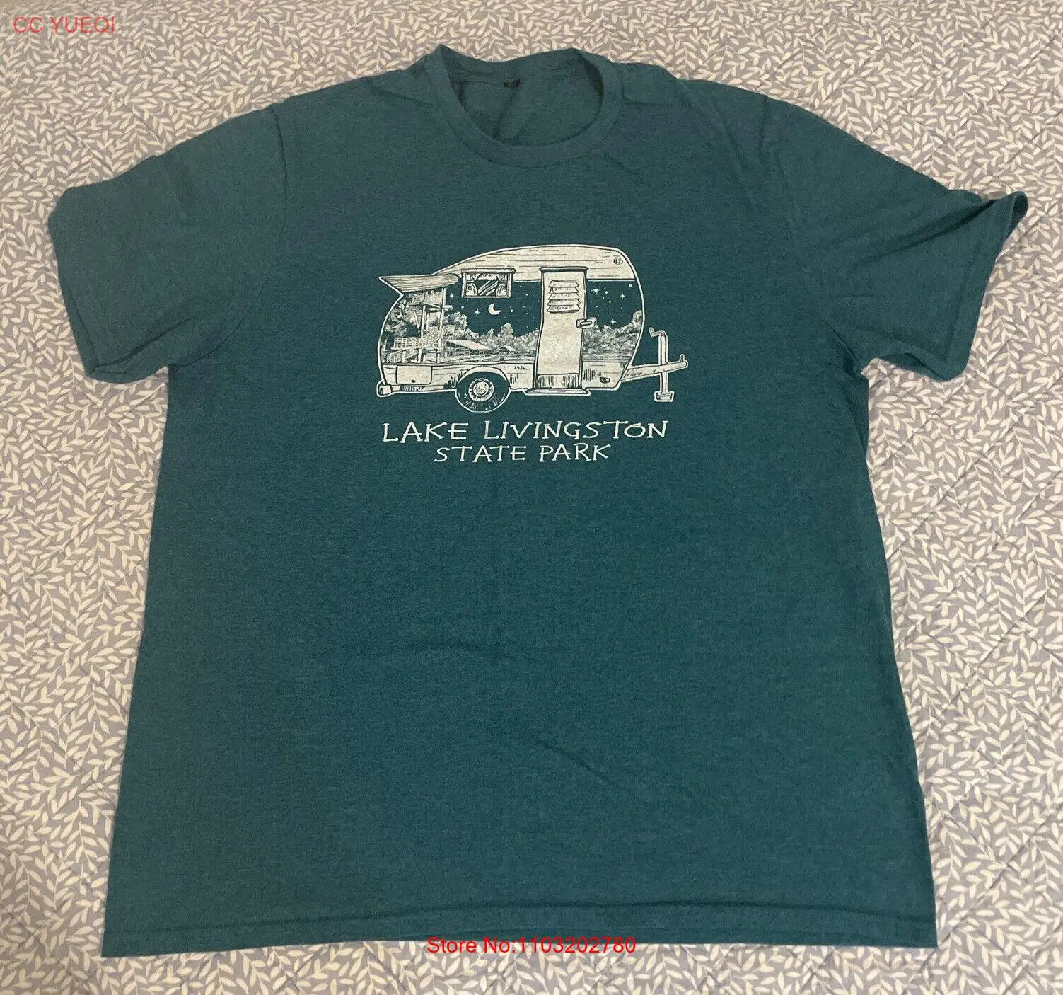 Футболка XL Lake Livingston State Park для кемпинга рыбалки аллигатора
