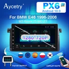 Автомагнитола для BMW E46 M3 Rover 75 Coupe 318320325330335 PX6, 1 Din, Android, GPS-навигация, Авторадио, стерео, мультимедийный плеер