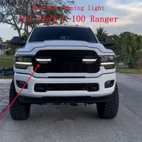2pcs led car eagle eye light auto truck for ford f 100 ranger suv style universal amber high quality car grille lighting kit