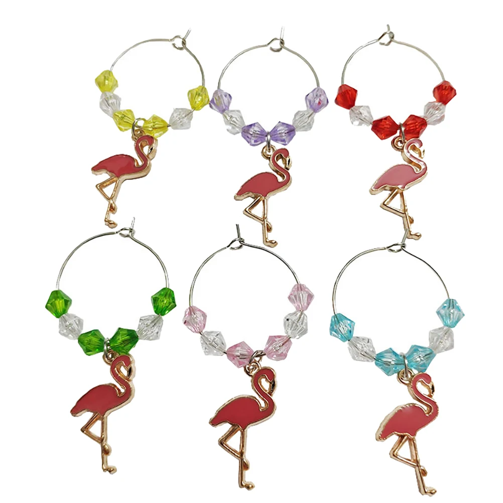 

1 Set Decorative Wine Glass Charms Drink Markers Wine CharmsIdentification Marker Charm for Party Food Drinks Bar Accessories A5